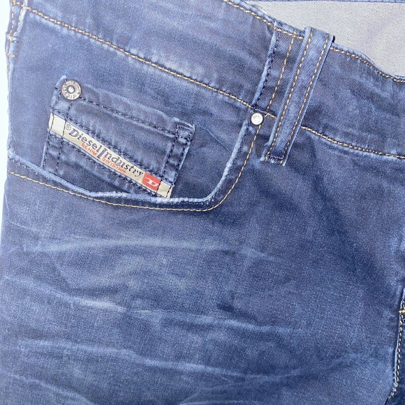 Diesel Grupee Super Slim Skinny Low Waist Wash 0818G 28 X 32 Stretch Distressed - Picture 9 of 16